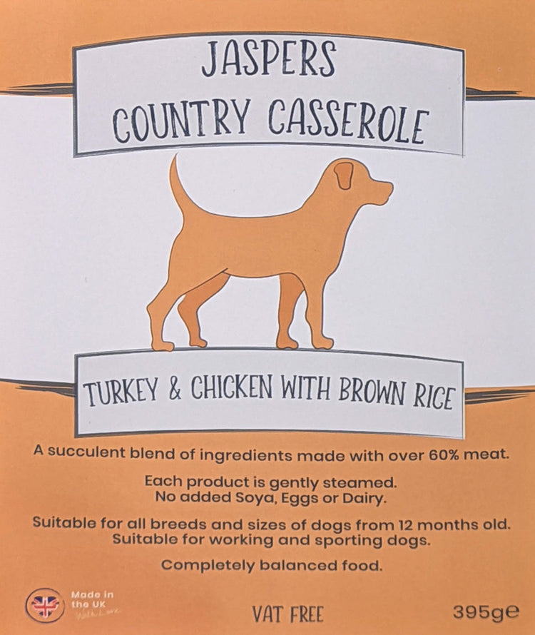 Jaspers Country Casserole Turkey & Chicken with Brown Rice